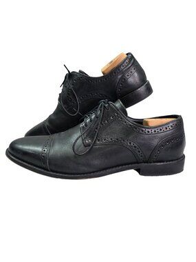 Mens Vintage Nunn Bush Black Leather Brogue Oxford Dress Shoes Size 11.5 M